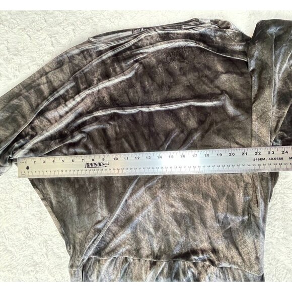 Petit Pois by Viviana G Velour Dolman Sleeve Tunic Dress Gray Stretch Casual - Picture 6 of 9